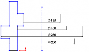 Diameter dimension